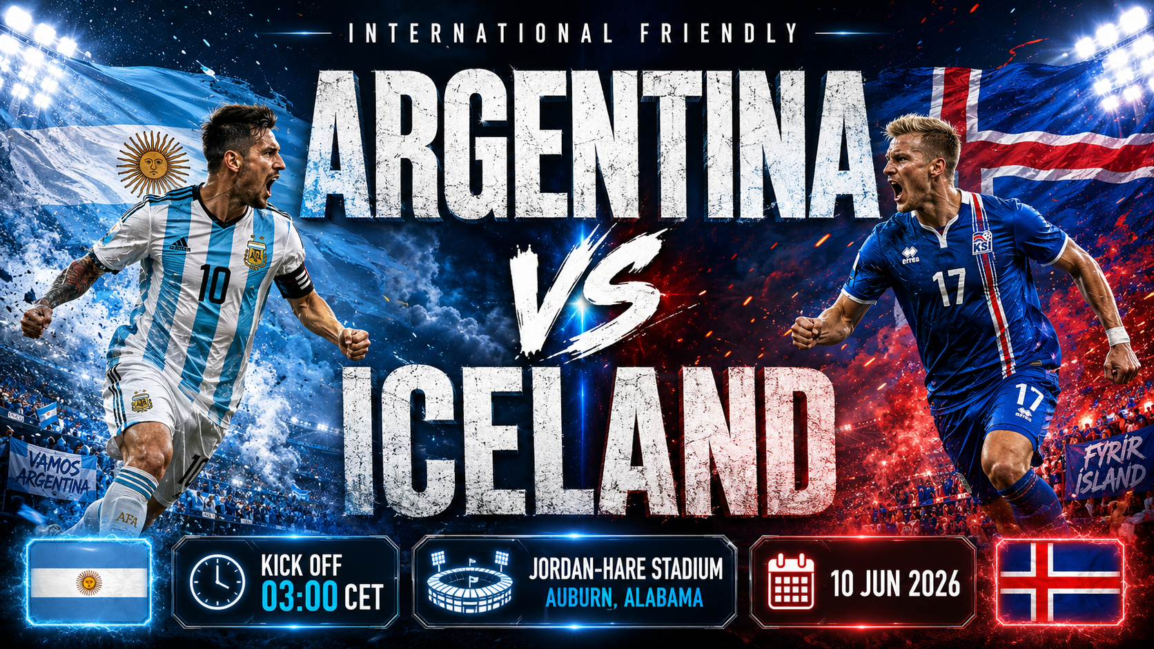 Argentina - Islanda : Campionii en-titre își reglează tirul în Alabama, în timp ce nordicii își caută identitatea pierdută