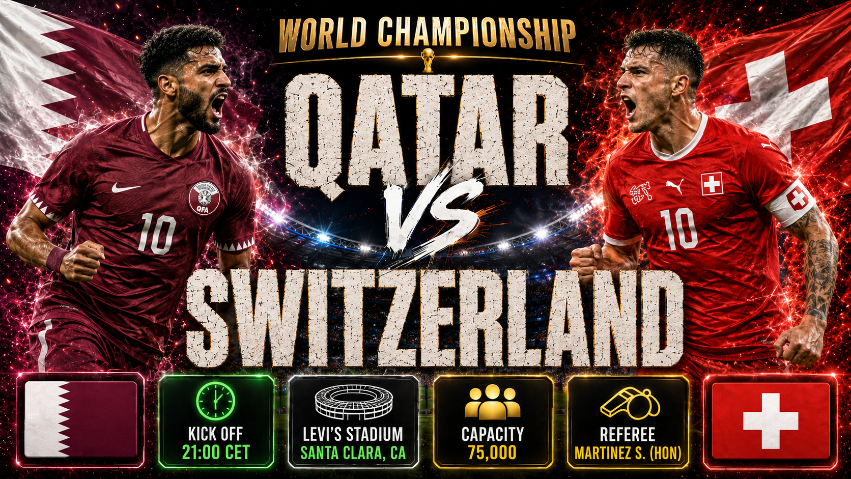 Qatar - Elveția : Favorita europeană ochește primul loc în Grupa B după remiza dintre rivale