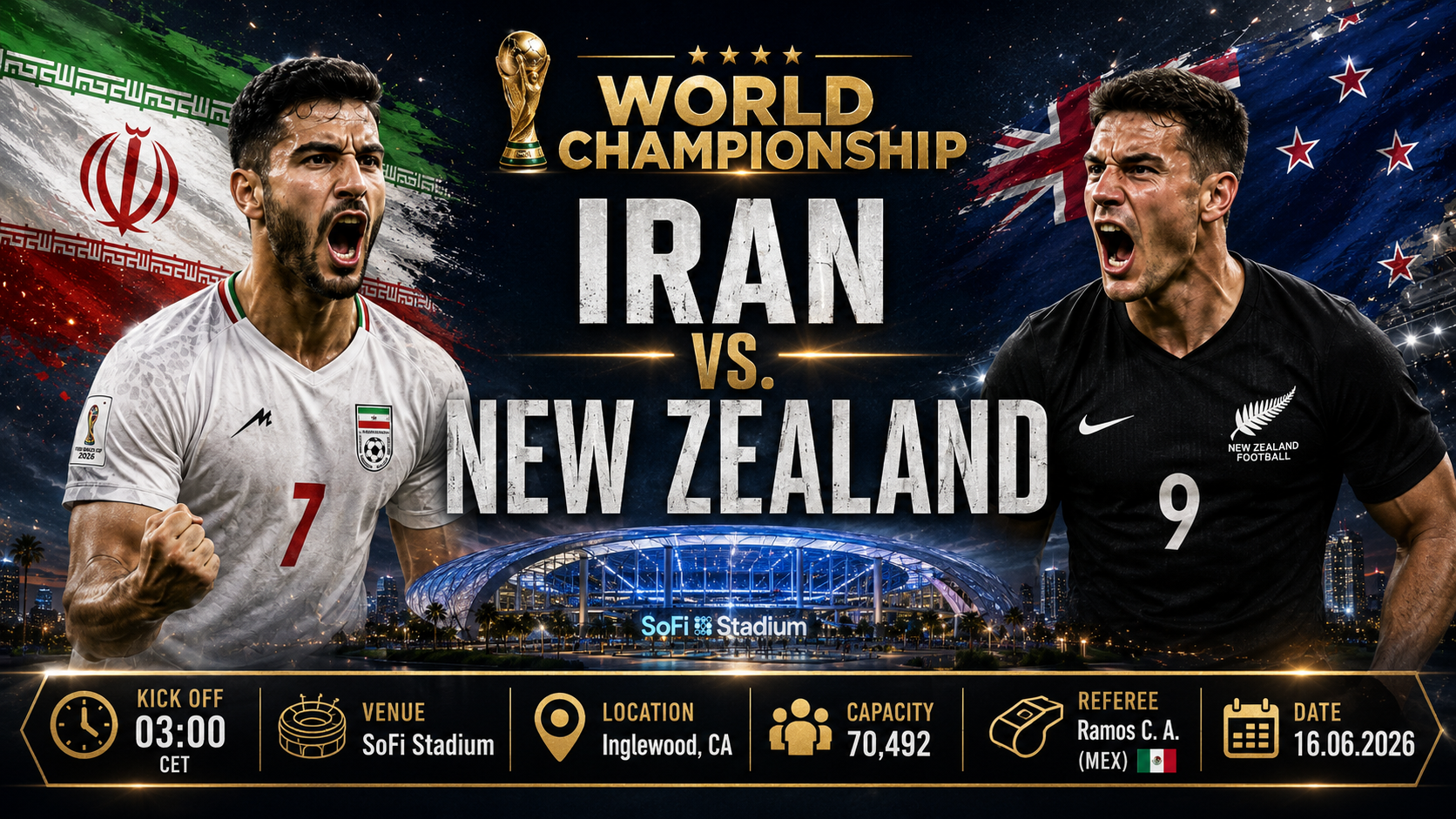 Iran - Noua Zeelandă : Coșmarul logistic al „Team Melli” în fața outsiderului din Oceania